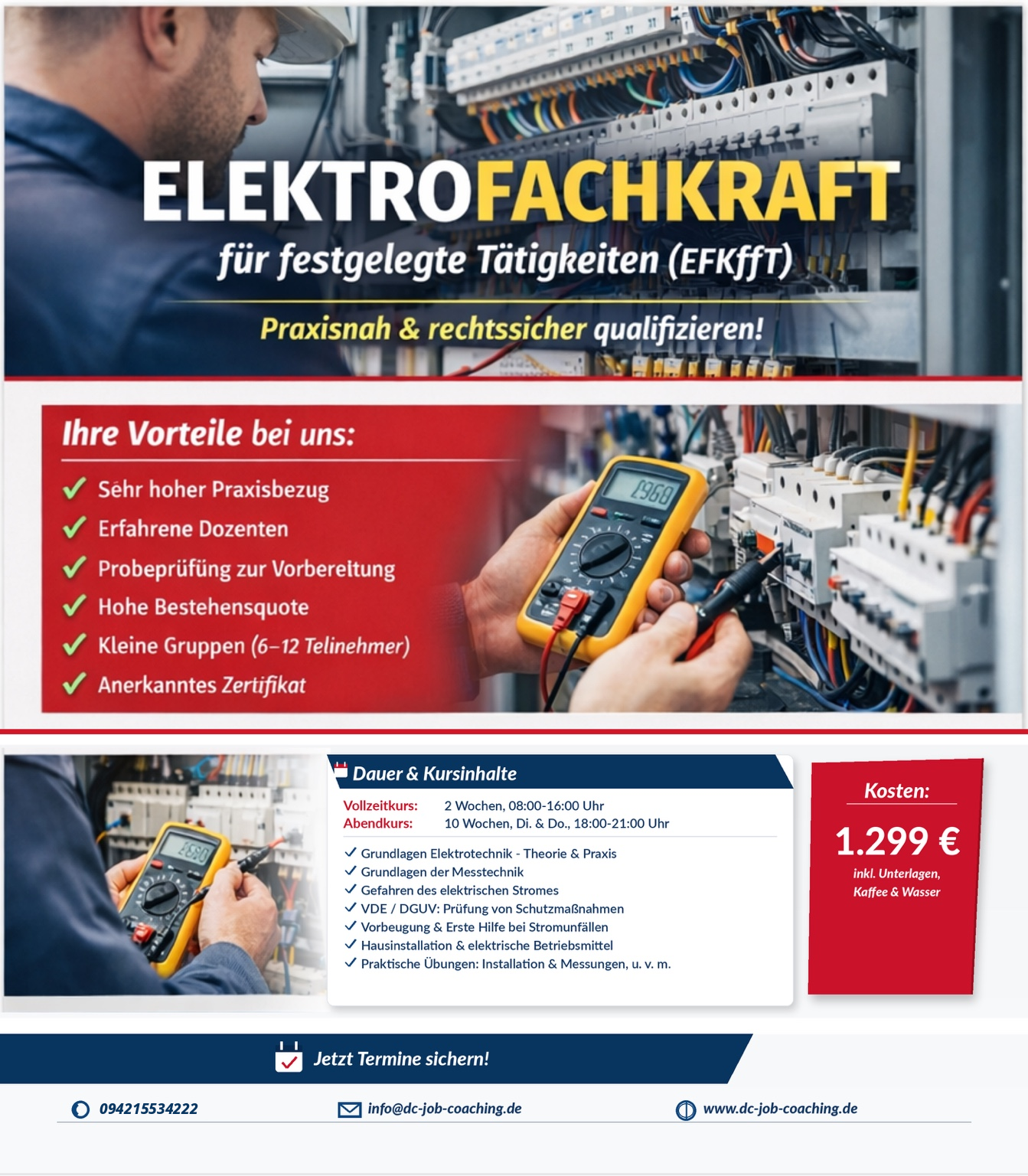 Elektrofachkraft für festgelegte Tätigkeiten Flyer